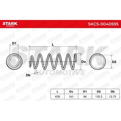Sprężyna Zawieszenia Stark SKCS-0040595 SKCS-0040595 - foto 6