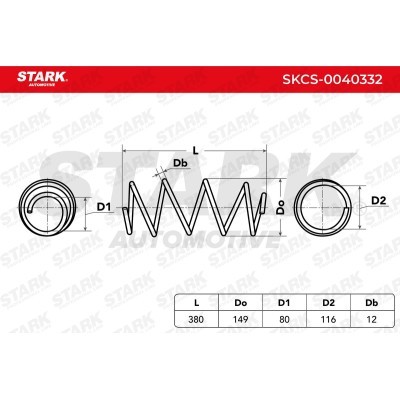 Sprężyna Zawieszenia Stark SKCS-0040332 SKCS-0040332 - foto 5