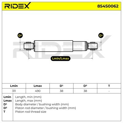 Amortyzator RIDEX 854S0062 854S0062 - foto 5