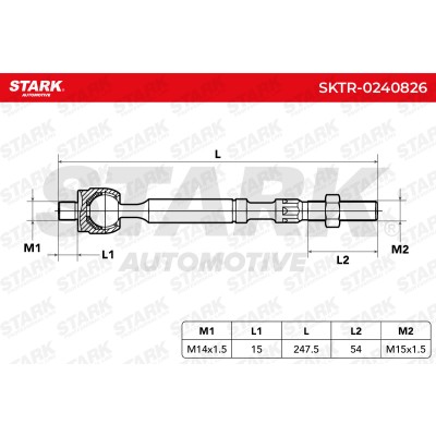 Drążek kierowniczy Stark SKTR-0240826 SKTR-0240826 - foto 5