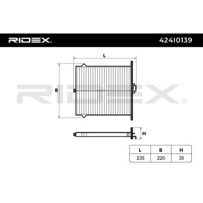 Filtr Kabinowy RIDEX 424I0139 424I0139 - foto 5