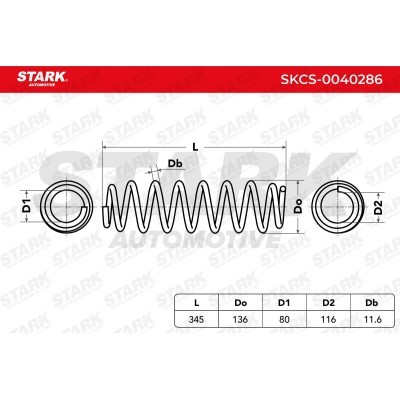 Sprężyna Zawieszenia Stark SKCS-0040286 SKCS-0040286 - foto 6