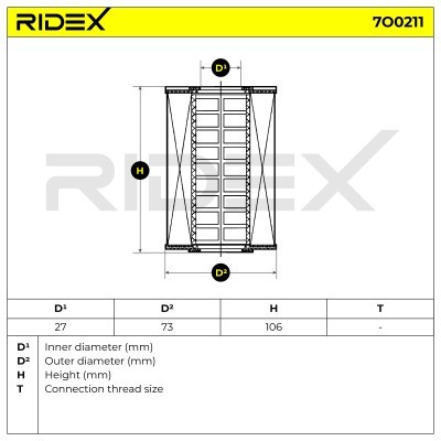 Filtr Oleju RIDEX 7O0211 7O0211 - foto 5