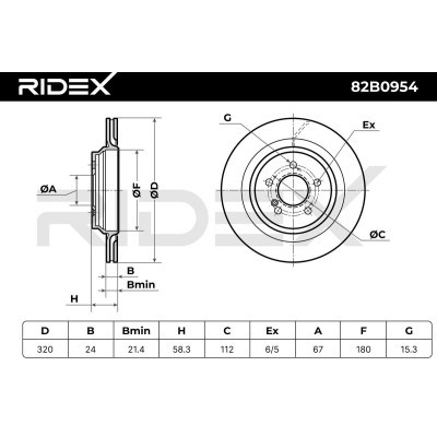 Tarcza hamulcowa RIDEX 82B0954 82B0954 - foto 7