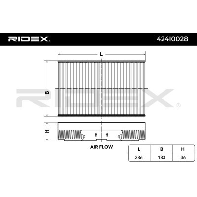 Filtr Kabinowy RIDEX 424I0028 424I0028 - foto 3