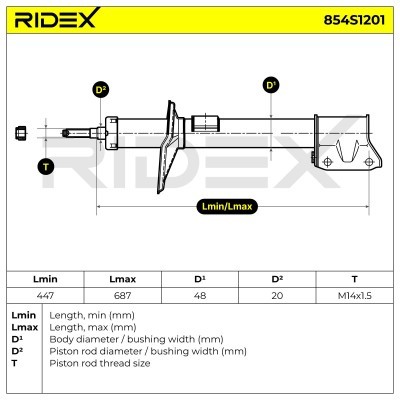 Amortyzator RIDEX 854S1201 854S1201 - foto 8