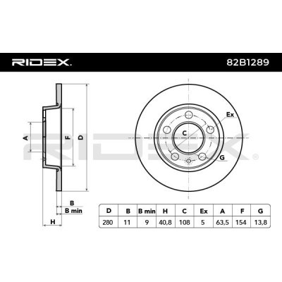 Tarcza hamulcowa RIDEX 82B1289 82B1289 - foto 4