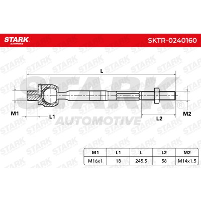 Drążek kierowniczy Stark SKTR-0240160 SKTR-0240160 - foto 6