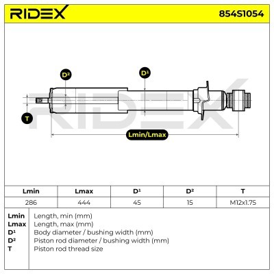 Amortyzator RIDEX 854S1054 854S1054 - foto 8