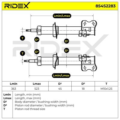 Amortyzator RIDEX 854S2283 854S2283 - foto 4