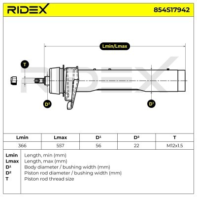 Amortyzator RIDEX 854S17942 854S17942 - foto 8