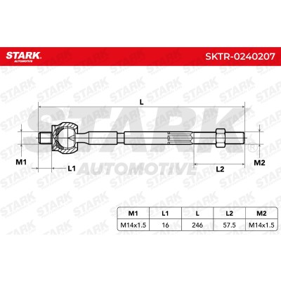 Drążek kierowniczy Stark SKTR-0240207 SKTR-0240207 - foto 6