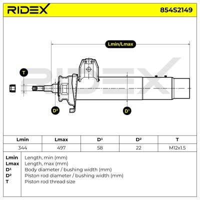 Amortyzator RIDEX 854S2149 854S2149 - foto 7
