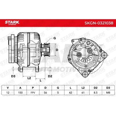 Alternator Stark SKGN-0321038 SKGN-0321038 - foto 7