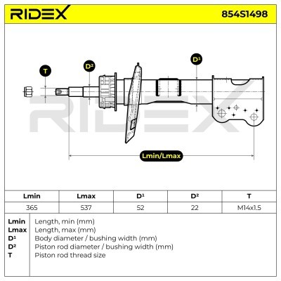 Amortyzator RIDEX 854S1498 854S1498 - foto 8