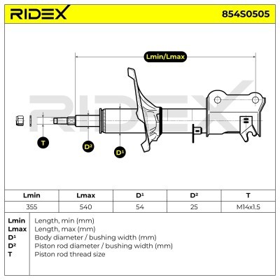 Amortyzator RIDEX 854S0505 854S0505 - foto 5