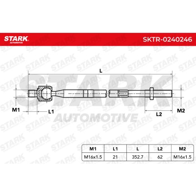 Drążek kierowniczy Stark SKTR-0240246 SKTR-0240246 - foto 5