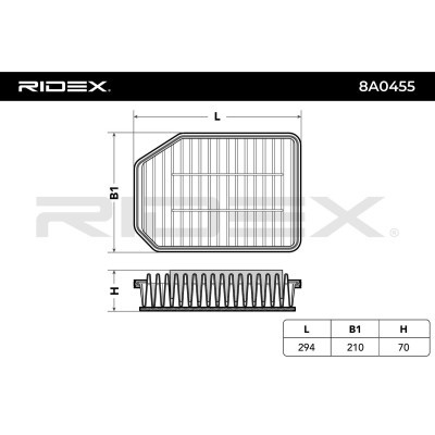 Filtr Powietrza RIDEX 8A0455 8A0455 - foto 6
