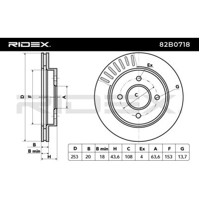 Tarcza hamulcowa RIDEX 82B0718 82B0718 - foto 7