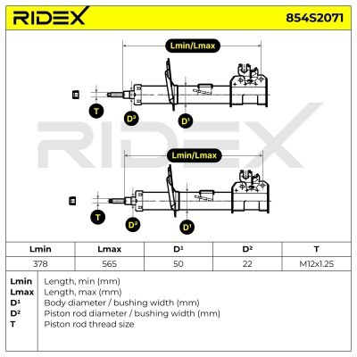 Amortyzator RIDEX 854S2071 854S2071 - foto 6