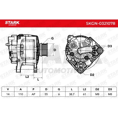 Alternator Stark SKGN-0321078 SKGN-0321078 - foto 5