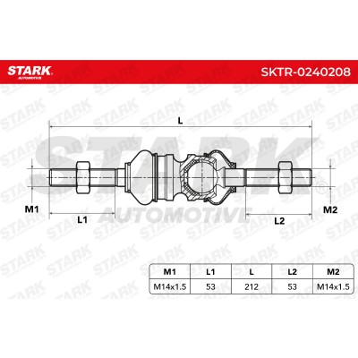 Drążek kierowniczy Stark SKTR-0240208 SKTR-0240208 - foto 6