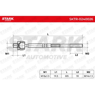 Drążek kierowniczy Stark SKTR-0240026 SKTR-0240026 - foto 6