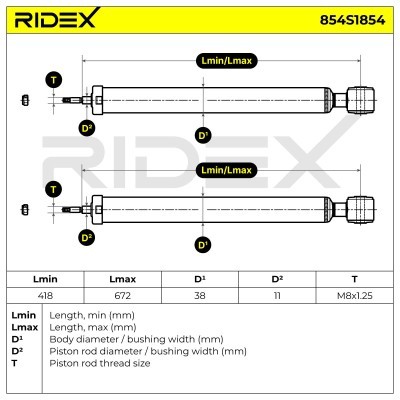 Amortyzator RIDEX 854S1854 854S1854 - foto 4