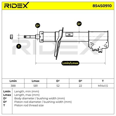 Amortyzator RIDEX 854S0910 854S0910 - foto 5