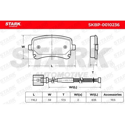 Klocki hamulcowe Stark SKBP-0010236 SKBP-0010236 - foto 3