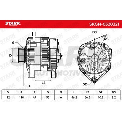 Alternator Stark SKGN-0320321 SKGN-0320321 - foto 8
