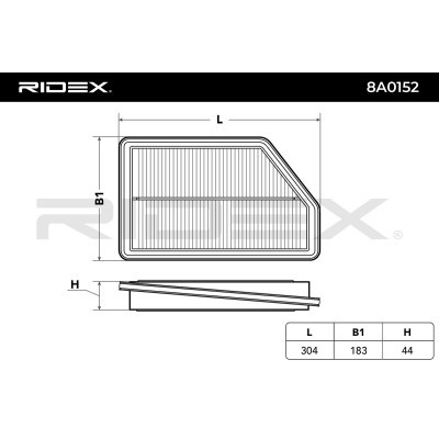 Filtr Powietrza RIDEX 8A0152 8A0152 - foto 6