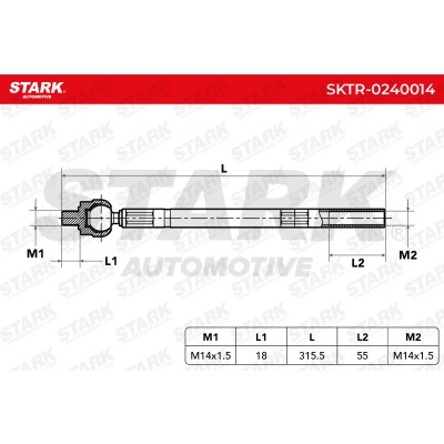 Drążek kierowniczy Stark SKTR-0240014 SKTR-0240014 - foto 3