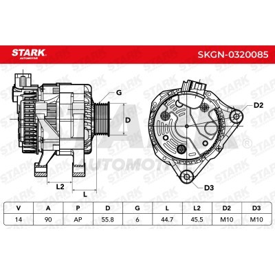 Alternator Stark SKGN-0320085 SKGN-0320085 - foto 6