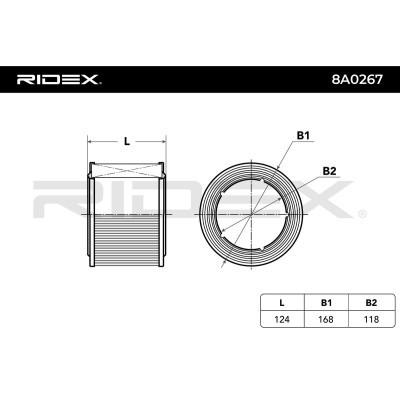 Filtr Powietrza RIDEX 8A0267 8A0267 - foto 3