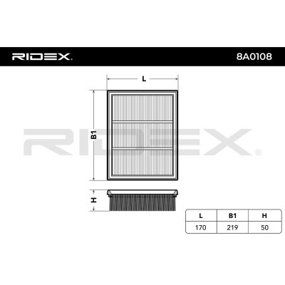 Filtr Powietrza RIDEX 8A0108 8A0108 - foto 3