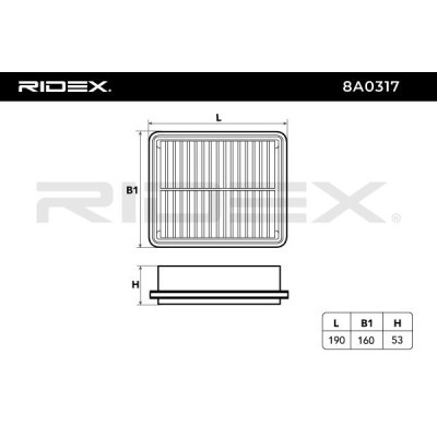 Filtr Powietrza RIDEX 8A0317 8A0317 - foto 5
