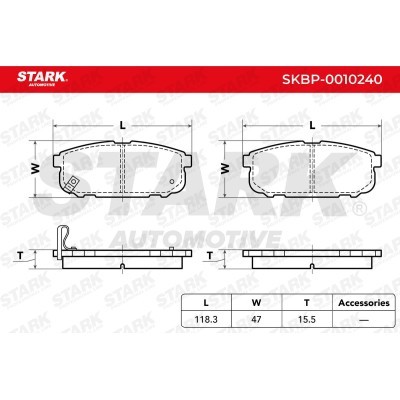 Klocki hamulcowe Stark SKBP-0010240 SKBP-0010240 - foto 4