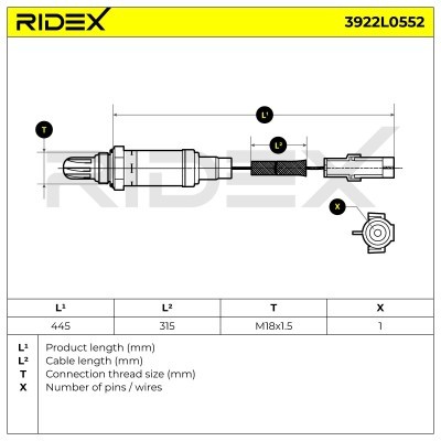 Sonda Lambda RIDEX 3922L0552 3922L0552 - foto 6