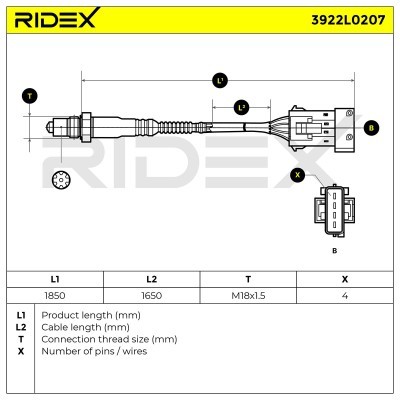 Sonda Lambda RIDEX 3922L0207 3922L0207 - foto 5