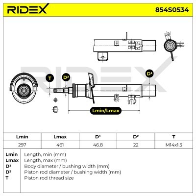 Amortyzator RIDEX 854S0534 854S0534 - foto 9