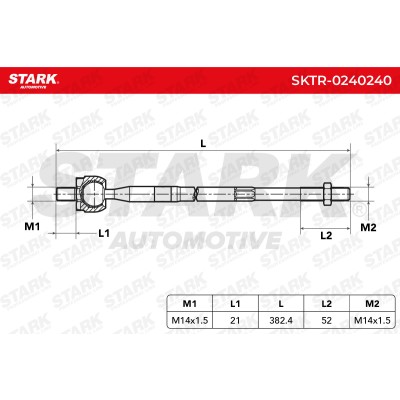 Drążek kierowniczy Stark SKTR-0240240 SKTR-0240240 - foto 5