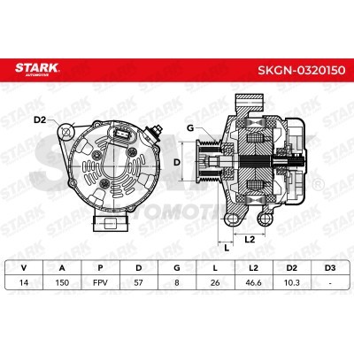 Alternator Stark SKGN-0320150 SKGN-0320150 - foto 6