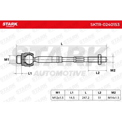Drążek kierowniczy Stark SKTR-0240153 SKTR-0240153 - foto 5