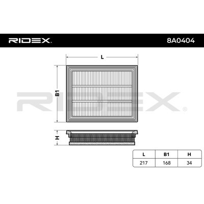 Filtr Powietrza RIDEX 8A0404 8A0404 - foto 6