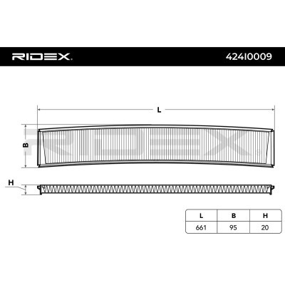 Filtr Kabinowy RIDEX 424I0009 424I0009 - foto 2