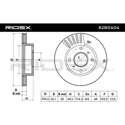 Tarcza hamulcowa RIDEX 82B0404 82B0404 - foto 8