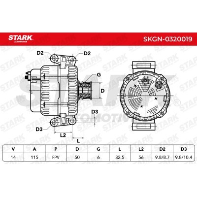 Alternator Stark SKGN-0320019 SKGN-0320019 - foto 8