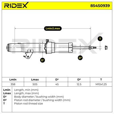 Amortyzator RIDEX 854S0939 854S0939 - foto 4
