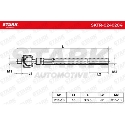 Drążek kierowniczy Stark SKTR-0240204 SKTR-0240204 - foto 7
